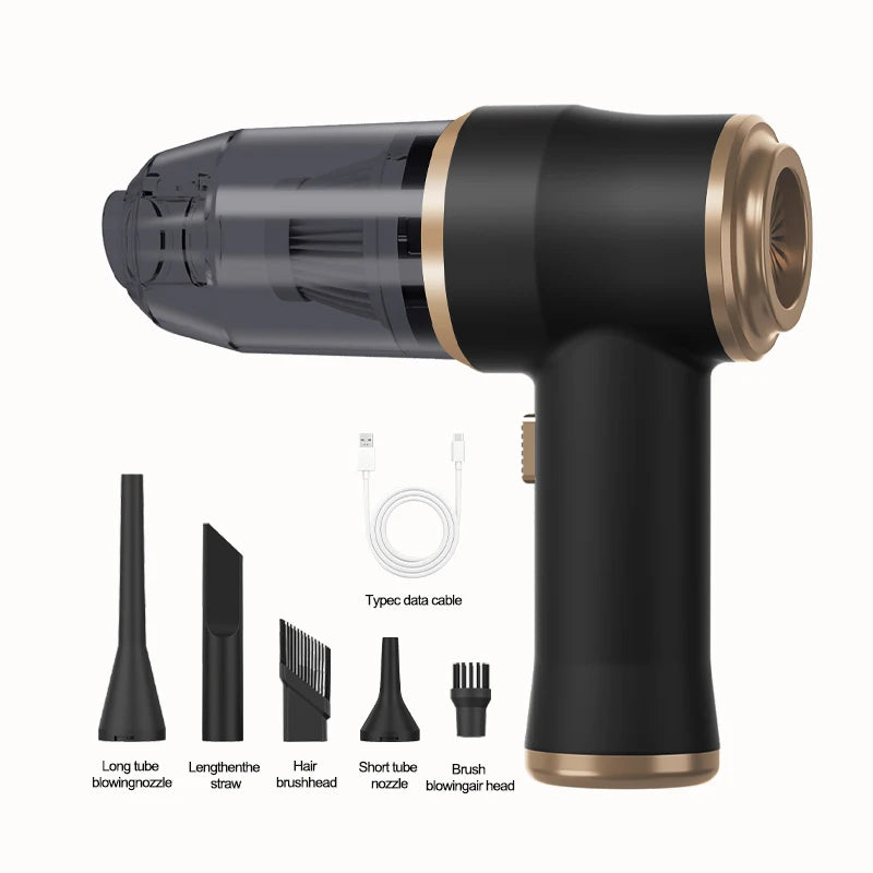 Portable cordless car vacuum cleaner, home appliance, suitable for cars, bedrooms, carpets, pet hair, high-power device
