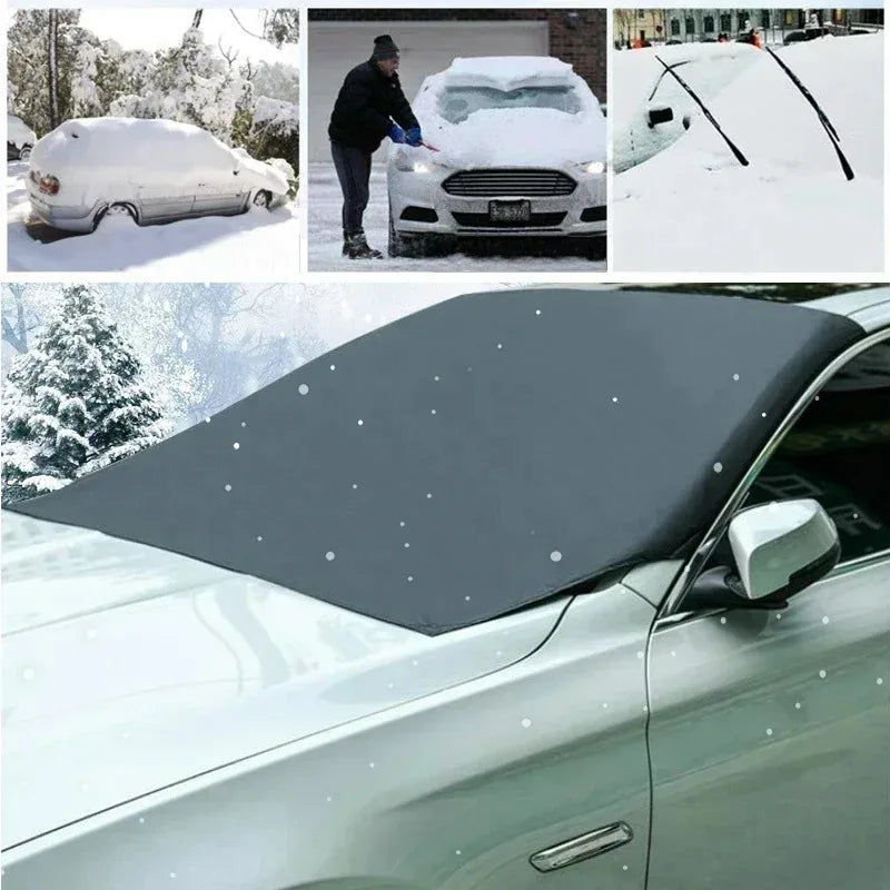 Car Magnetic Snow Shield Winter Front Windshield Cover Anti-frost Sun Protection Half Car Cover Insulated sunshade