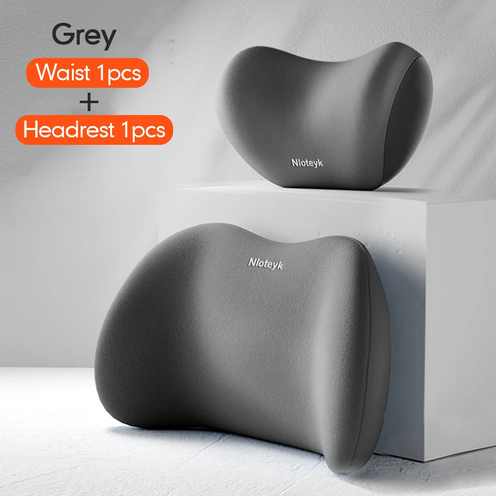 Car Universal Headrest Lumbar Memory Foam Cervical Lumbar Support Car Headrest Backrest Pillow Office Car Interior Accessories