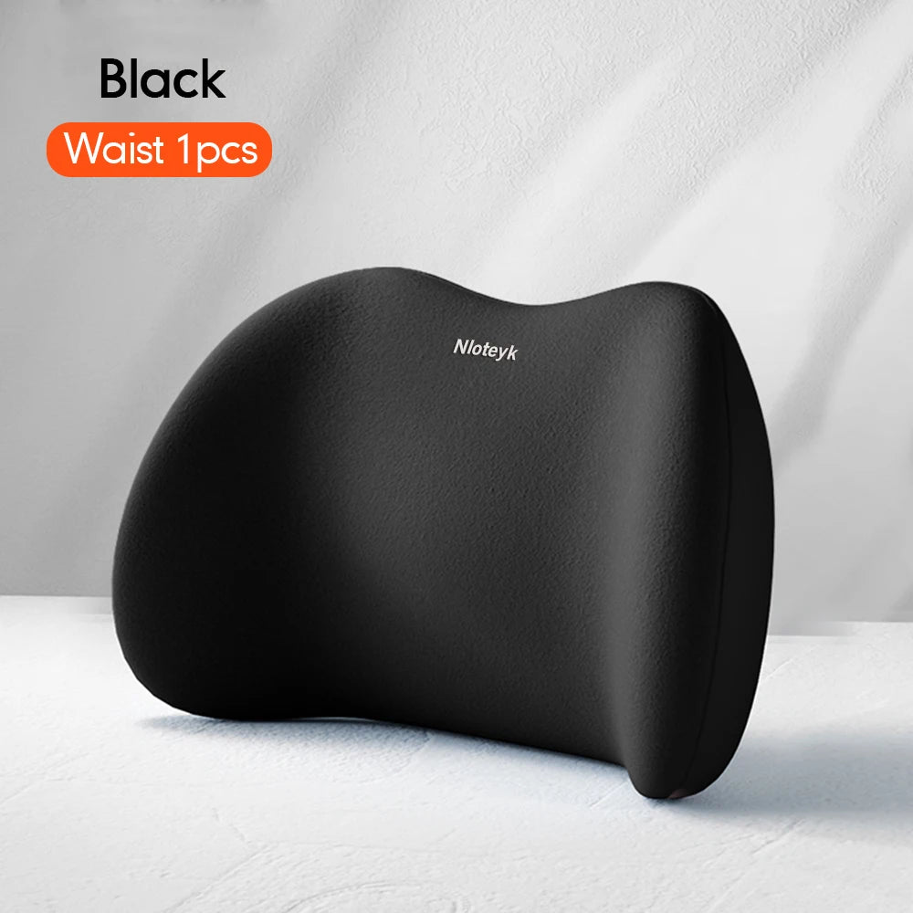 Car Universal Headrest Lumbar Memory Foam Cervical Lumbar Support Car Headrest Backrest Pillow Office Car Interior Accessories