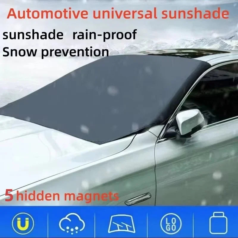 Car Magnetic Snow Shield Winter Front Windshield Cover Anti-frost Sun Protection Half Car Cover Insulated sunshade