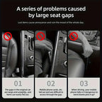 2pc Car Seat Gap Filler Organizer Pu Waterproof Car Seat Gap Plug Strip with 2 Grooves Seat Gap Storage Auto Interior Accessorie