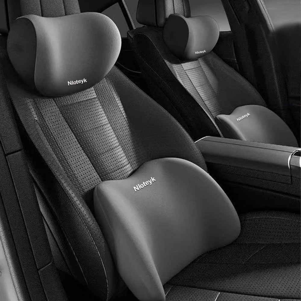 Car Universal Headrest Lumbar Memory Foam Cervical Lumbar Support Car Headrest Backrest Pillow Office Car Interior Accessories