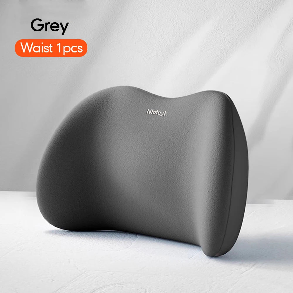 Car Universal Headrest Lumbar Memory Foam Cervical Lumbar Support Car Headrest Backrest Pillow Office Car Interior Accessories
