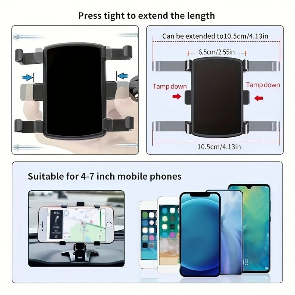 Universal Car Support Car Phone Holder Multi-Functional Dashboard For iPhone Samsung GPS Bracket 180 Degree Rotation Accessorie